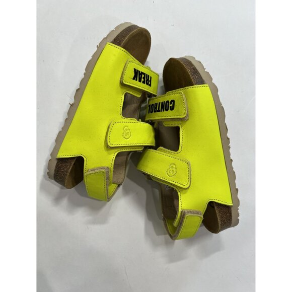 Nununu Control Freak Leather Sandals in Hot Lime - Picture 8 of 10